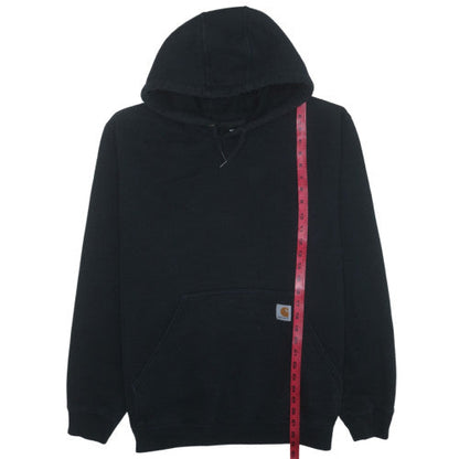 Carhartt Mens Black Pullover Hoodie L Loose Fit Fleece Sweatshirt