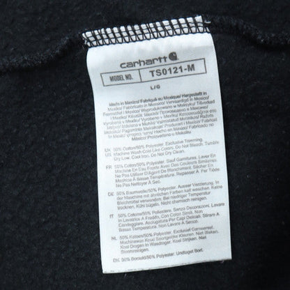 Carhartt Mens Black Pullover Hoodie L Loose Fit Fleece Sweatshirt