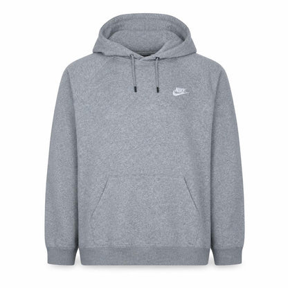 Nike Men's Grey XL Pullover Hoodie with Logo and Kangaroo Pocket