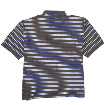 Chaps Men's Brown Striped Cotton Polo Shirt Size 4XLT