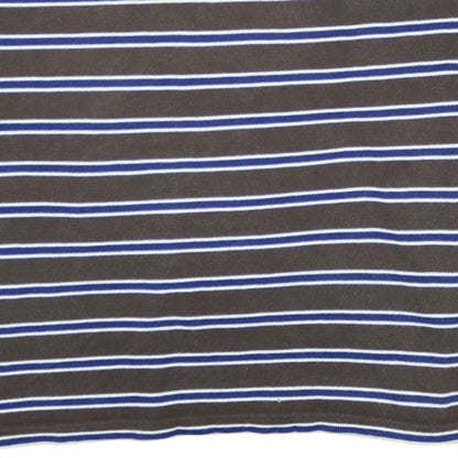 Chaps Men's Brown Striped Cotton Polo Shirt Size 4XLT