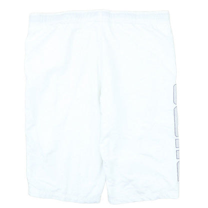 Puma Men’s White Sweat Shorts M Elastic Waist Casual Sportswear