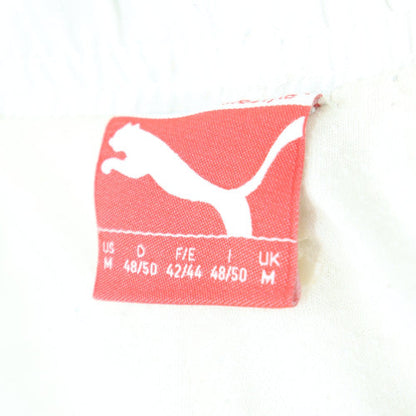 Puma Men’s White Sweat Shorts M Elastic Waist Casual Sportswear