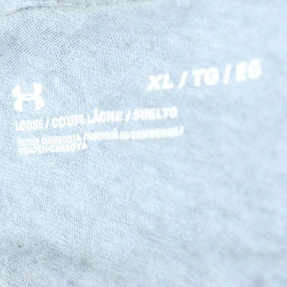 Under Armour Men's Grey Freedom Graphic T-Shirt XL Loose Fit Cotton Blend