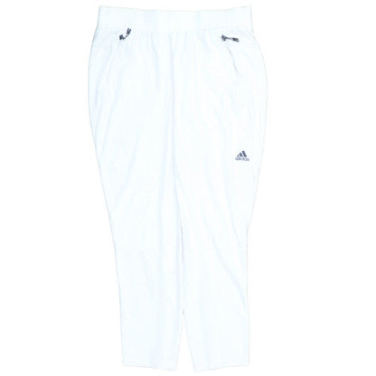 Adidas Womens White Jogger Trousers Size L Lightweight Sports Pants