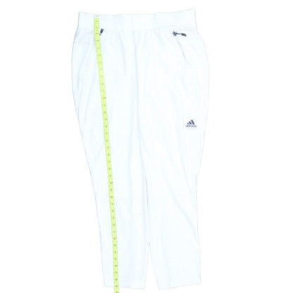 Adidas Womens White Jogger Trousers Size L Lightweight Sports Pants