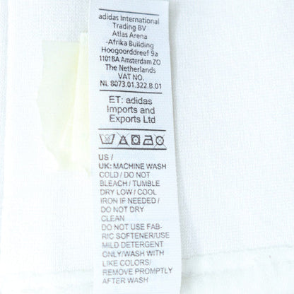 Adidas Womens White Jogger Trousers Size L Lightweight Sports Pants