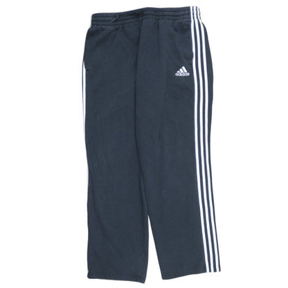Adidas Men Black XL Sweatpants Trousers with Logo Stripes