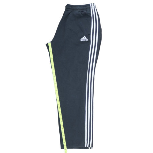 Adidas Men Black XL Sweatpants Trousers with Logo Stripes