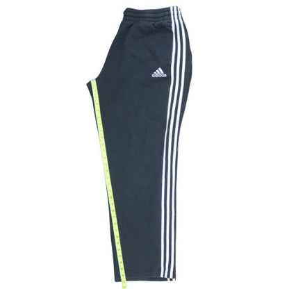 Adidas Men Black XL Sweatpants Trousers with Logo Stripes