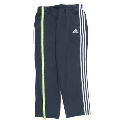 Adidas Men Black XL Sweatpants Trousers with Logo Stripes