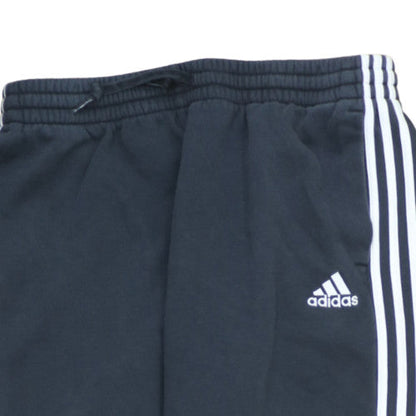 Adidas Men Black XL Sweatpants Trousers with Logo Stripes
