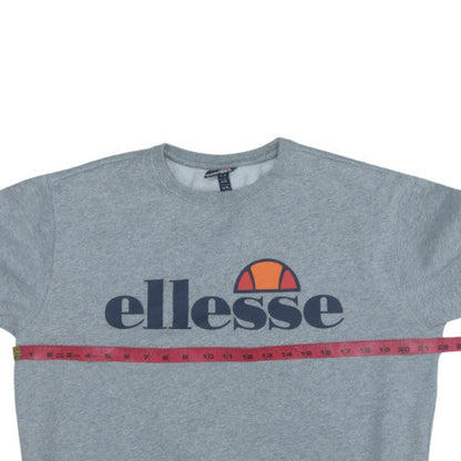 Ellesse Mens Grey Regular Fit Crew Neck Sweatshirt M