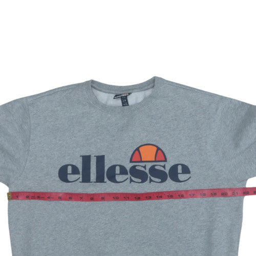 Ellesse Mens Grey Regular Fit Crew Neck Sweatshirt M