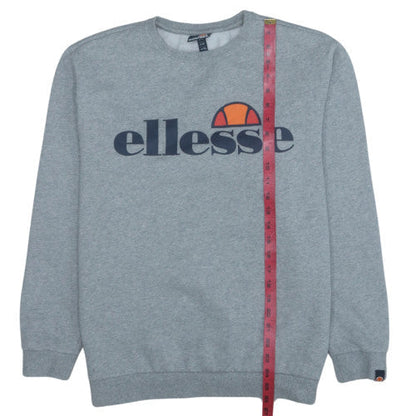 Ellesse Mens Grey Regular Fit Crew Neck Sweatshirt M