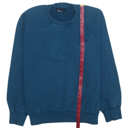 Fred Perry Men's Blue Cotton Crew Neck Sweatshirt Size L
