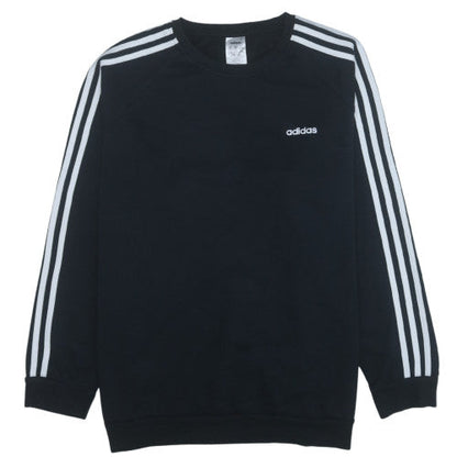 Adidas Womens Black XL Pullover Sweatshirt Crew Neck Cotton Blend