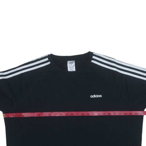 Adidas Womens Black XL Pullover Sweatshirt Crew Neck Cotton Blend