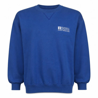 Russell Athletic Men's Blue Pullover Sweatshirt L Crew Neck Fleece Vintage