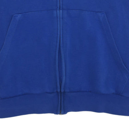 Adidas Mens Blue Full Zip Hoodie Size M Sports Fleece Sweatshirt