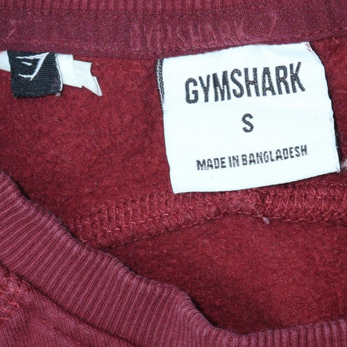 Gymshark Men's Red Crew Neck Pullover Sweatshirt Size S