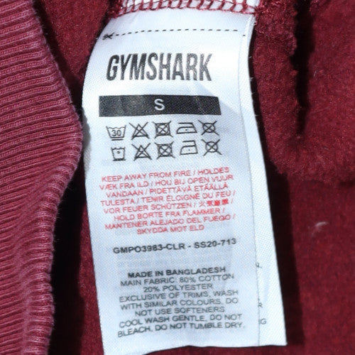 Gymshark Men's Red Crew Neck Pullover Sweatshirt Size S