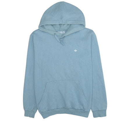 Adidas Women Blue Pullover Hoodie L Hooded Sweatshirt Casual