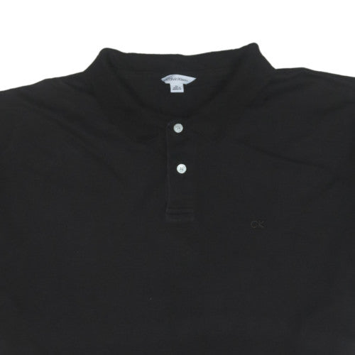 Calvin Klein Men's Black Cotton Polo Shirt XL Regular Fit