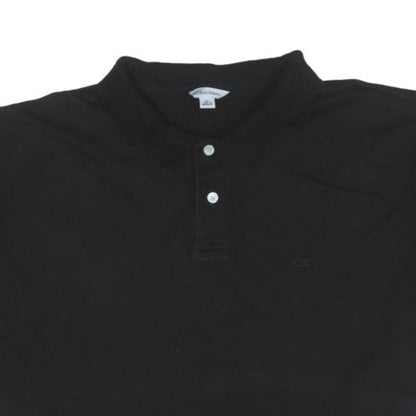 Calvin Klein Men's Black Cotton Polo Shirt XL Regular Fit