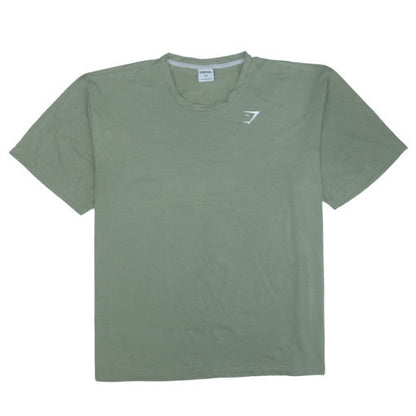 Gymshark Mens Green XXL Short Sleeve Crew Neck Cotton T-Shirt