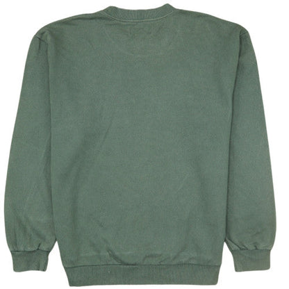 Wrangler Mens Green XL Crew Neck Cotton Sweatshirt Classic Logo