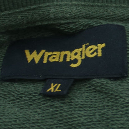 Wrangler Mens Green XL Crew Neck Cotton Sweatshirt Classic Logo