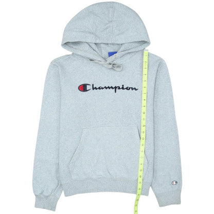 Champion Women’s Grey Pullover Hoodie Medium Cotton Blend Logo