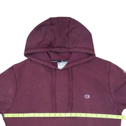 Champion Men's Burgundy Hoodie L Pullover Athletic Logo Cotton Blend