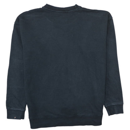Adidas Womens Black Cotton Crew Neck Pullover Sweatshirt UK 12