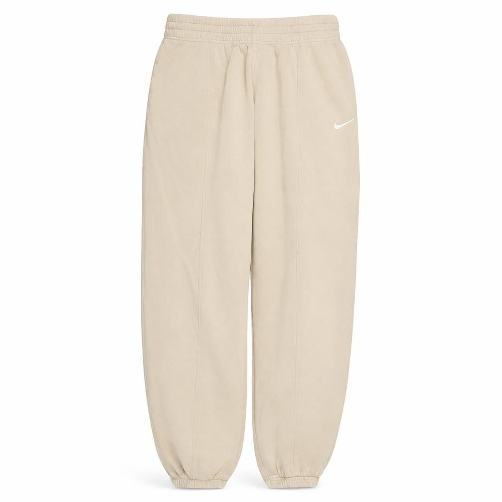 Nike Men Beige Fleece Sweatpants L Regular Fit Casual Trousers
