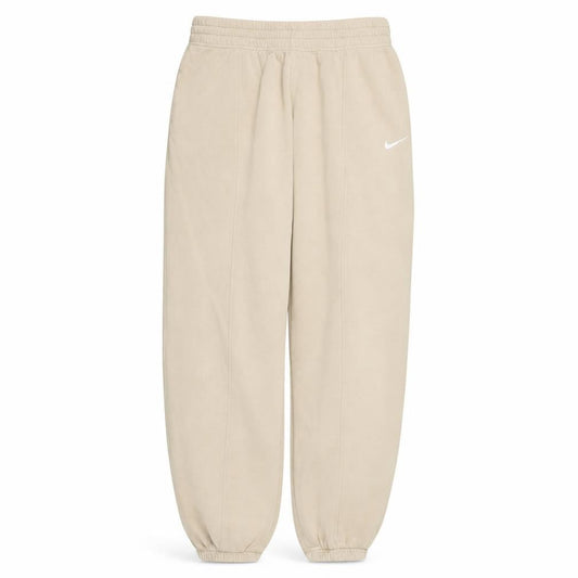 Nike Men Beige Fleece Sweatpants L Regular Fit Casual Trousers