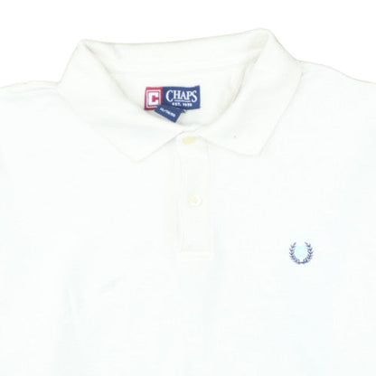 Chaps Men's White Cotton Polo Shirt XL Classic Fit