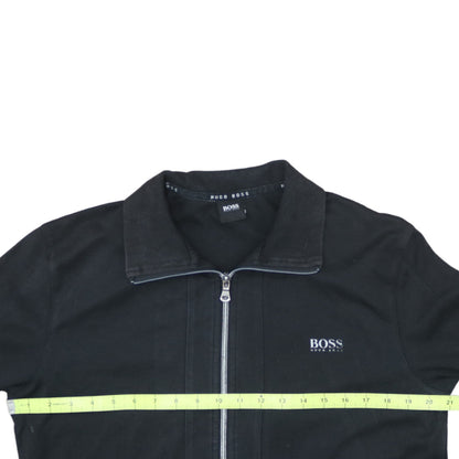 Hugo Boss Men's Black Full Zip Collared Sweatshirt Size S