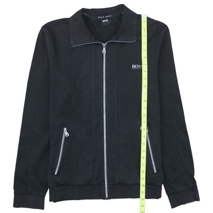 Hugo Boss Men's Black Full Zip Collared Sweatshirt Size S