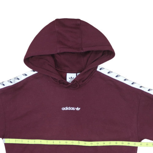 Adidas Men's Red Pullover Hoodie Small Fleece Logo Sportswear