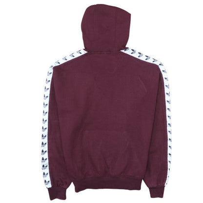 Adidas Men's Red Pullover Hoodie Small Fleece Logo Sportswear