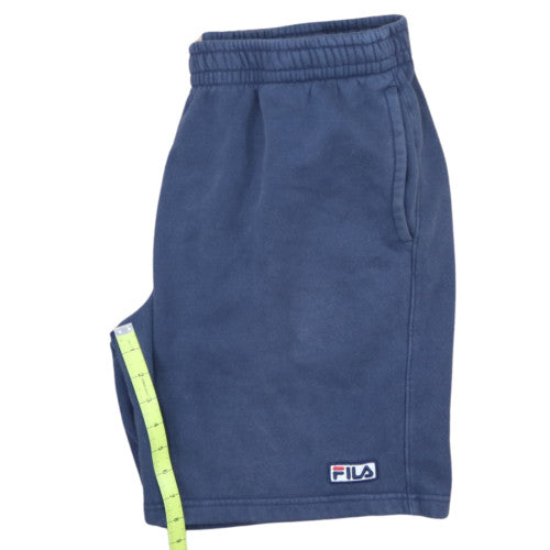 Fila Men Blue Sweat Shorts L Elastic Waist Casual Sportswear