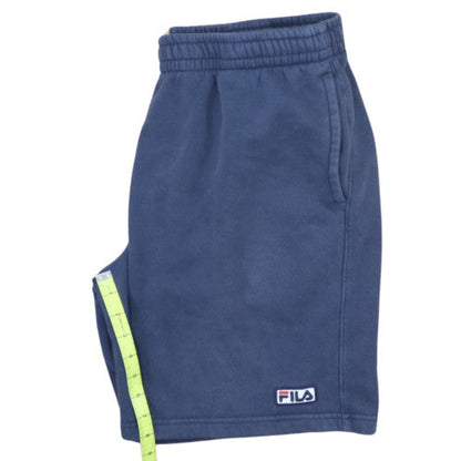 Fila Men Blue Sweat Shorts L Elastic Waist Casual Sportswear