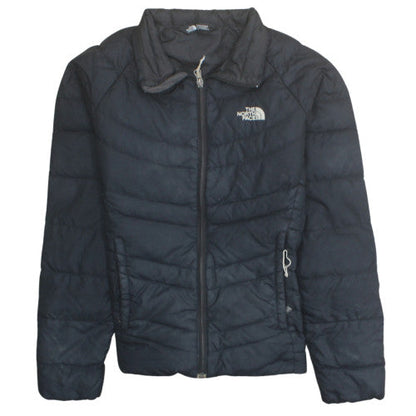 The North Face Womens Black Small Puffer Jacket Quilted Lined Zip