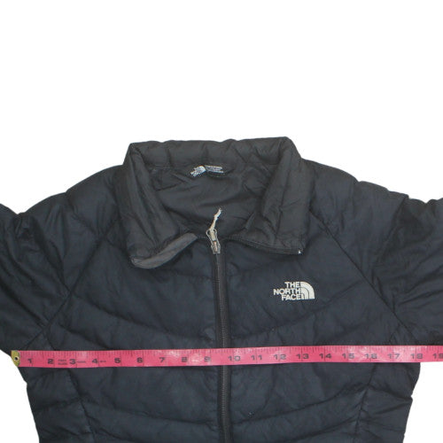 The North Face Womens Black Small Puffer Jacket Quilted Lined Zip