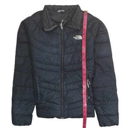 The North Face Womens Black Small Puffer Jacket Quilted Lined Zip