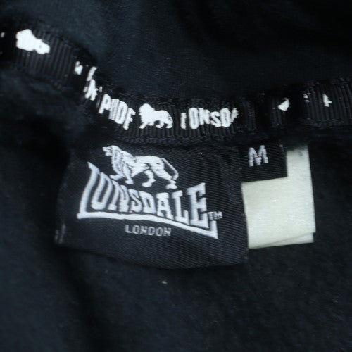 Lonsdale Men's Black Sleeveless Hoodie Vest M Logo Sportswear