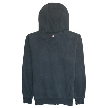 Champion Mens Black Full Zip Hoodie M Regular Fleece Sportswear