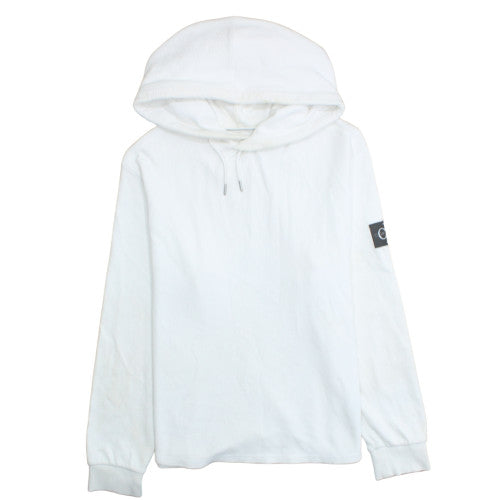 Calvin Klein Jeans Men's White Pullover Hoodie 2XL
